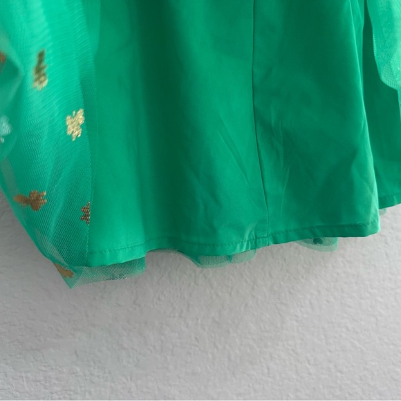 Cat & Jack Green and Gold Mini Skirt St Patrick’s Day Size XS 4-5 Clover - Picture 3 of 4